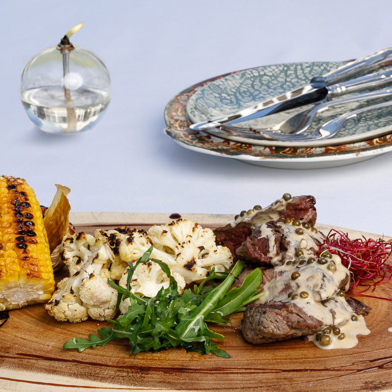 Ostrich Fillet With Green Peppercorn & Brandy Sauce